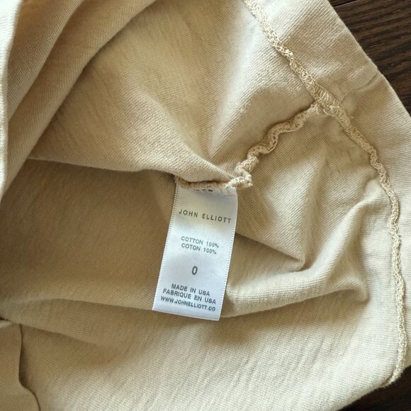 John Elliott Long Sleeve Shirt in Cream - Picture 3 of 5